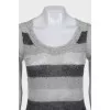 Gray knitted T-shirt