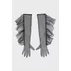 Transparent black gloves with tag