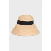 Beige raffia panama hat