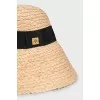 Beige raffia panama hat
