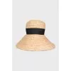Beige raffia panama hat