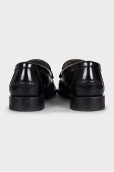 Gancini leather loafers