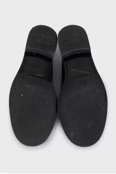 Gancini leather loafers