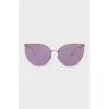 Cat eye sunglasses with pink lenses