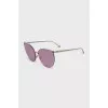 Cat eye sunglasses with pink lenses