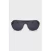 Sunglasses with a mask and a transparent frame