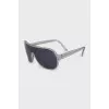 Sunglasses with a mask and a transparent frame