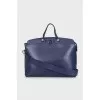 Leather tote with gold hardware