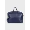 Leather tote with gold hardware