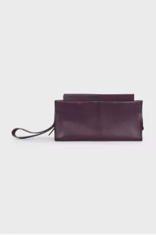 Leather crossbody bag with magnetic closure