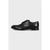 Men's black leather lace-up brogues