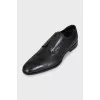 Men's black leather lace-up brogues