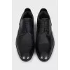 Men's black leather lace-up brogues