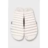 Leather flip-flops with rhinestones