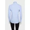 Straight-cut button-down shirt with a small print