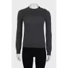 Cashmere jumper with buttons on the shoulder