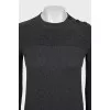 Cashmere jumper with buttons on the shoulder