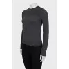 Cashmere jumper with buttons on the shoulder