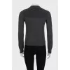 Cashmere jumper with buttons on the shoulder