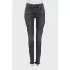 Mid-rise jeans with fringe