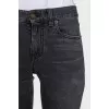 Mid-rise jeans with fringe