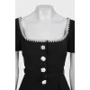 Short sleeve cropped jacket with tag