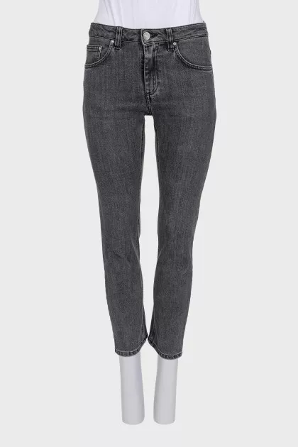 Джинсы серого цвета slim fit
