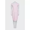 Pink business dress with short sleeves