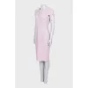 Pink business dress with short sleeves
