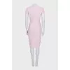Pink business dress with short sleeves