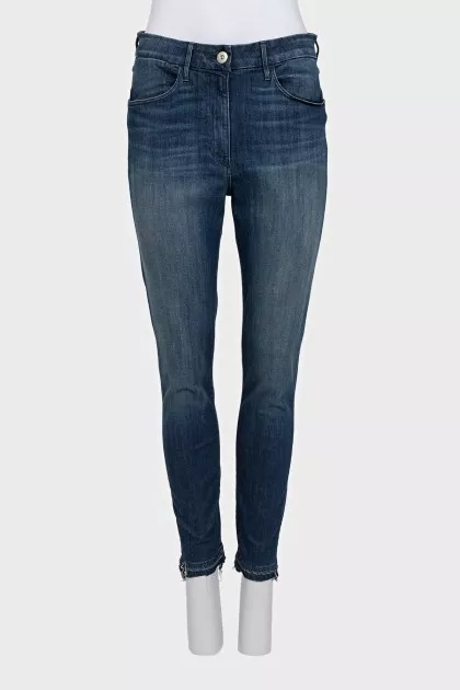 Blue tapered jeans