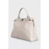 Beige Peekaboo Satchel