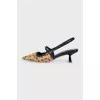 Ponyskin slingbacks