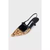 Ponyskin slingbacks