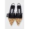 Ponyskin slingbacks
