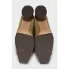 Green suede shoes