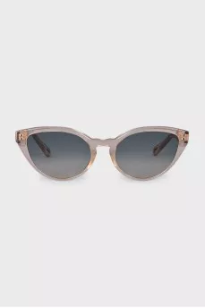 Beige cat eye sunglasses