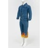 Children's denim jumpsuit with appliqué