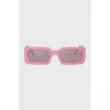 Pink sunglasses with the brand logo