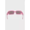 Pink sunglasses with the brand logo