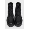 Black textile boots