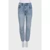 Джинси блакитного кольору mom fit