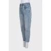 Джинси блакитного кольору mom fit