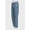 Straight-leg jeans with pockets, mid-rise
