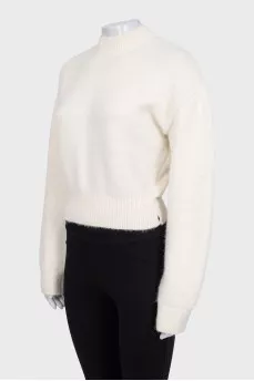Белый джемпер с лого