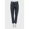Black jeans with a ripped effect