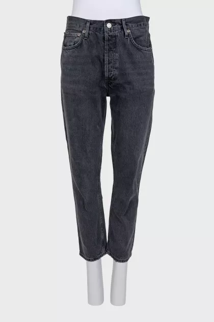 Black jeans with a ripped effect