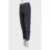 Black jeans with a ripped effect