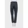 Black jeans with a ripped effect