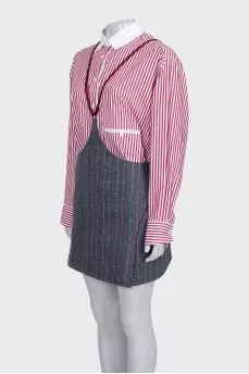 Shirt and skirt suit